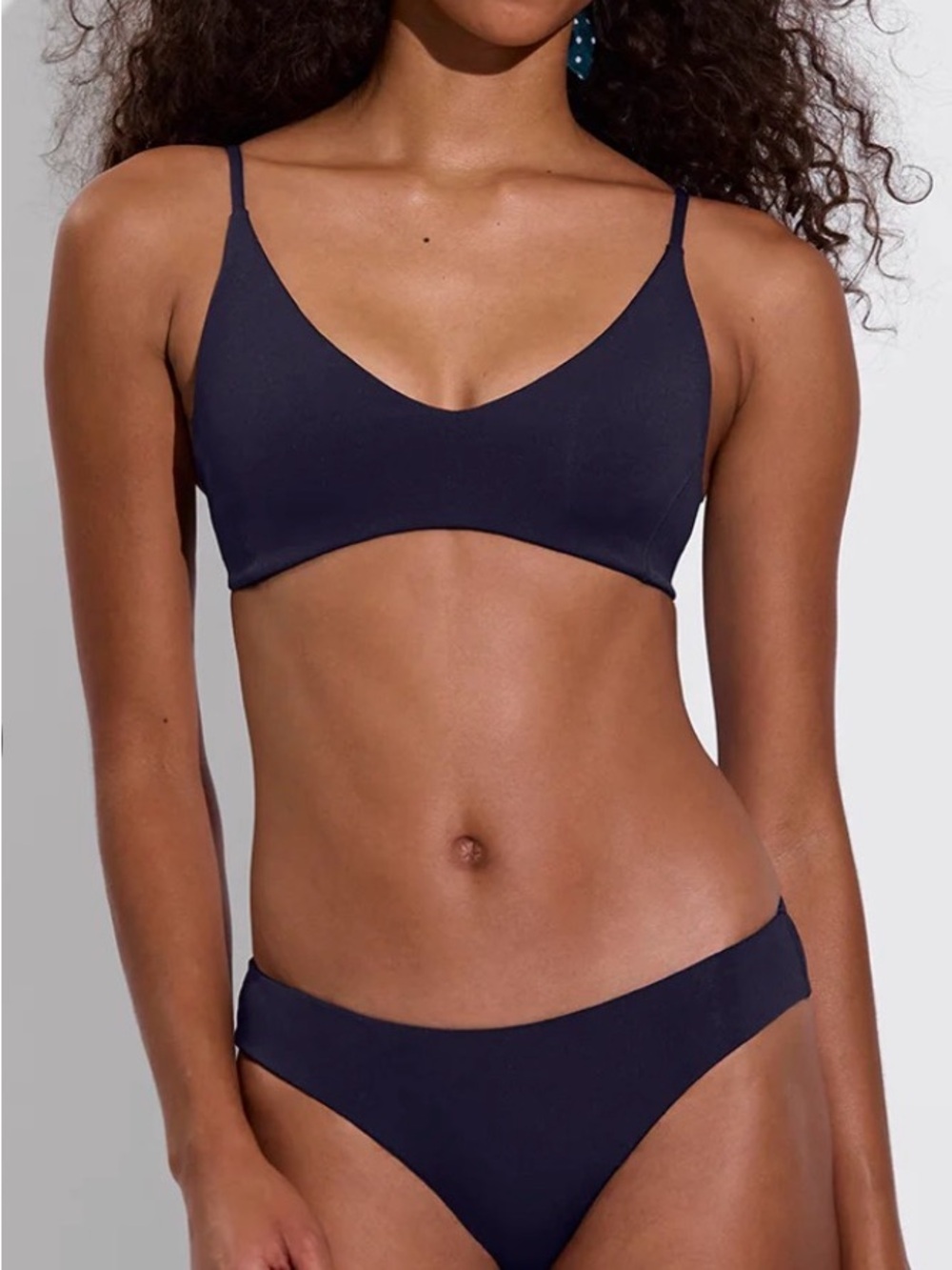 Left On Friday Sunday Top Sprint Navy Bikini Top